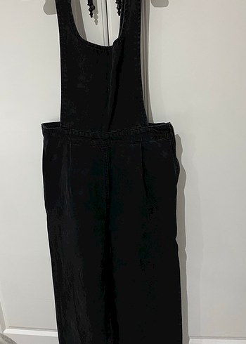 Siyah Bel Detaylı Bol Kesim Kadın Kot Pantolon - Görsel 3