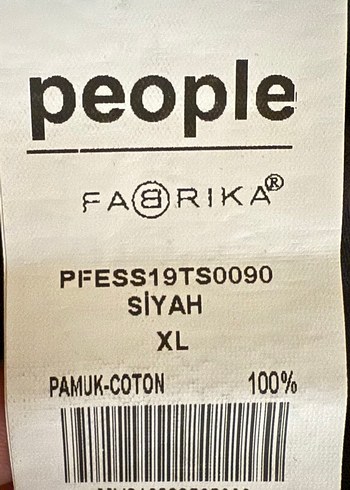 Fabrika Siyah Baskılı Erkek Tişört