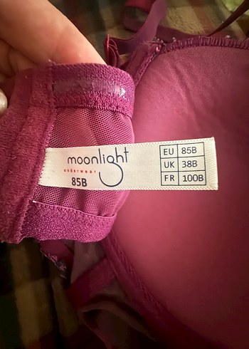 diğer Beden mor Renk Moonlight Vintage Mor Dantelli Uzun Sütyen