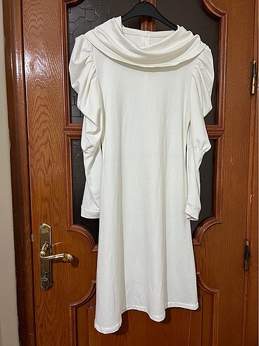 Kırık beyaz tunik-elbise