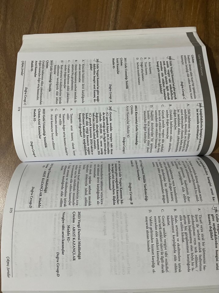 Vergi Tamamı Çözümlü Çıkmış Sorular - Görsel 3