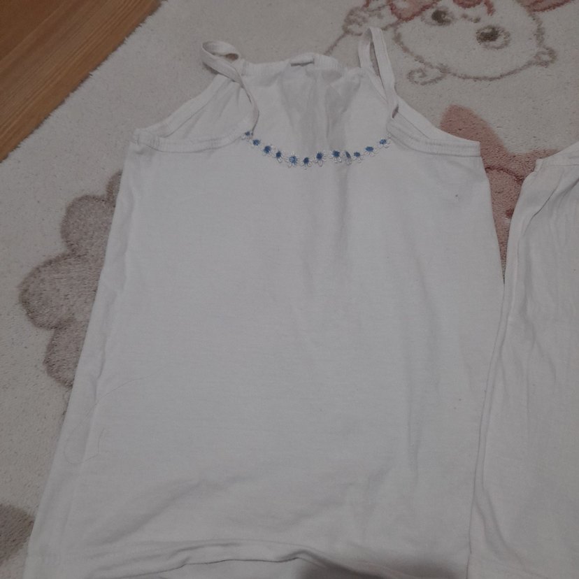 Beyaz Kız Çocuk Atlet Seti - Görsel 2