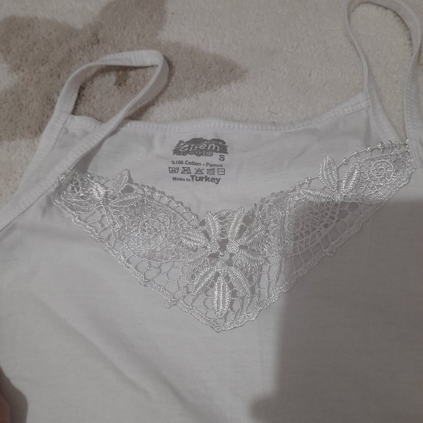 Beyaz Kız Çocuk Atlet Seti - Görsel 5