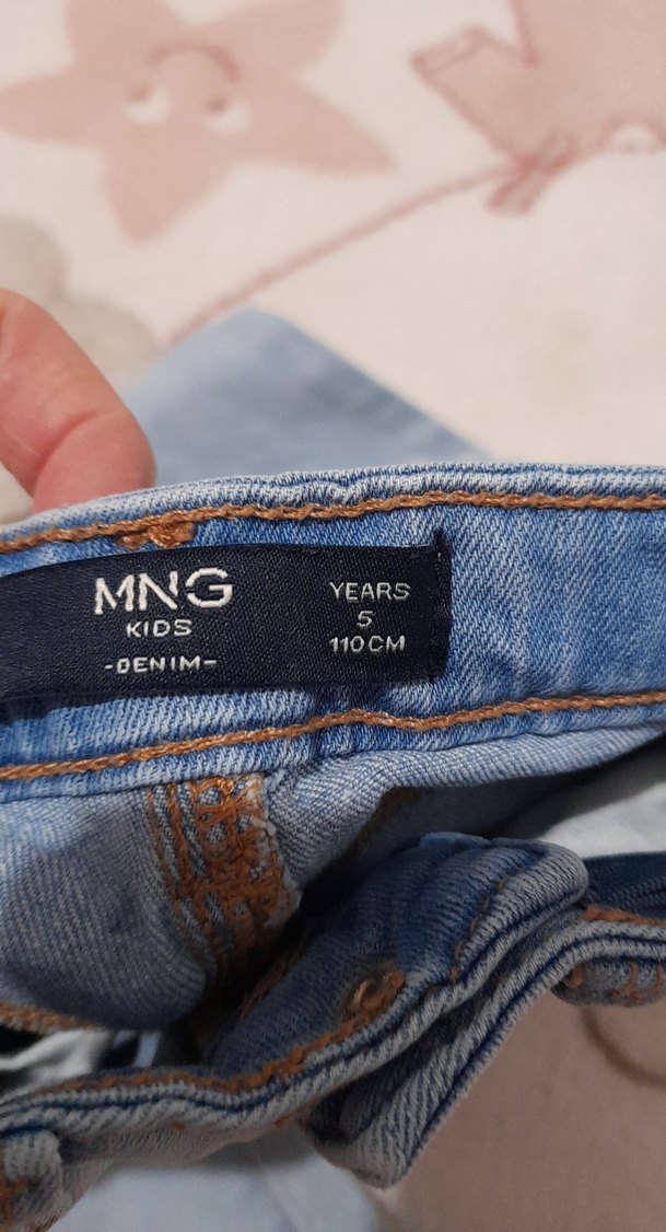 Mavi Bağlamalı Düğmeli Erkek Kot Pantolon - Görsel 5