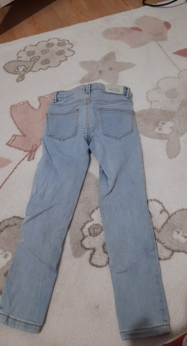 Mavi Bağlamalı Düğmeli Erkek Kot Pantolon - Görsel 2