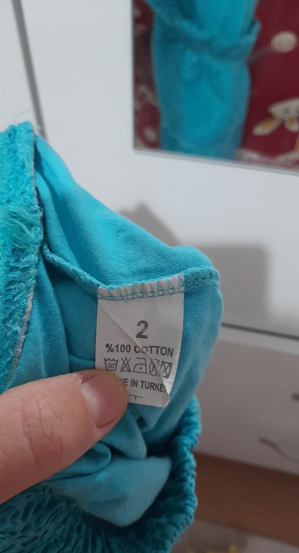 Püsküllü Turkuaz Bohem Kız Eteği - Görsel 4