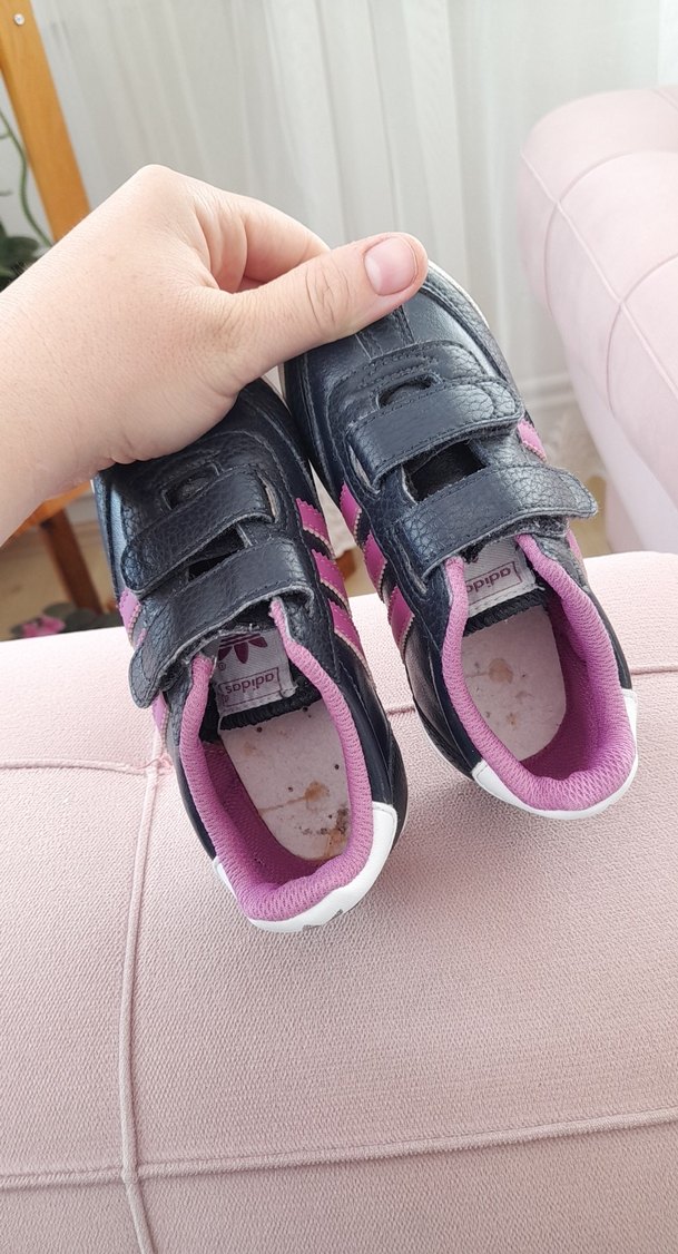 Kız Çocuk Siyah-Pembe Cırt Cırtlı Spor Ayakkabı - Görsel 5