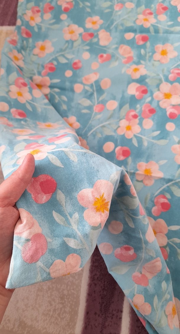 Çiçek Desenli Çok Renkli Nevresim Takımı - Görsel 4