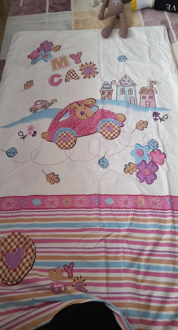 Çocuk Nevresim Takımı Pembe Desenli - Görsel 3