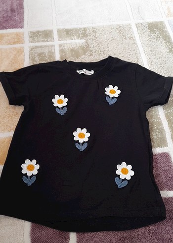 Kız Çocuk Baskılı Tişört, Beyaz, Kısa Kollu - Görsel 3