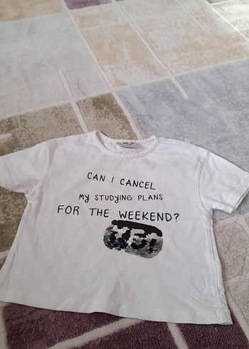 Kız Çocuk Pembe Baskılı Kısa Kollu Tişört - Görsel 2