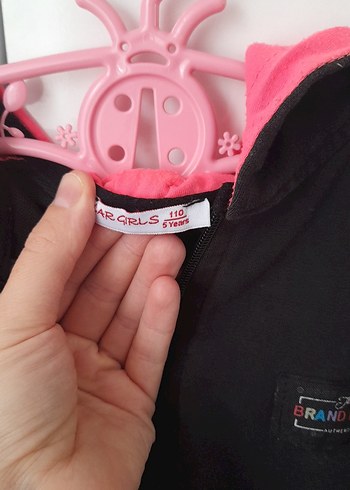 Kız Çocuk Kapüşonlu Fermuarlı Sweatshirt - Görsel 4