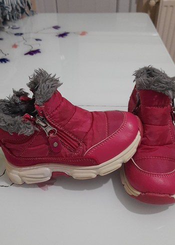 Kız Çocuk Pembe Kürklü Bot - Görsel 2
