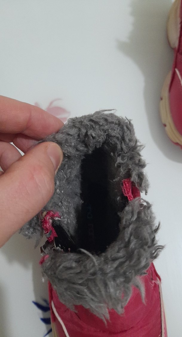 Kız Çocuk Pembe Kürklü Bot - Görsel 3