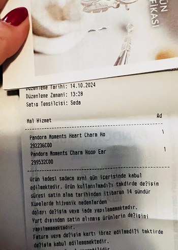 Beden Pandora Orijinal Kalp Desenli Midi Küpe