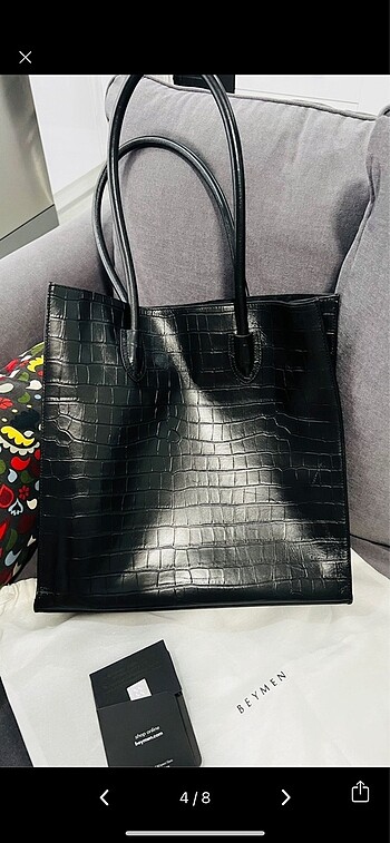 Beden siyah Renk Beymen hakiki deri shopper