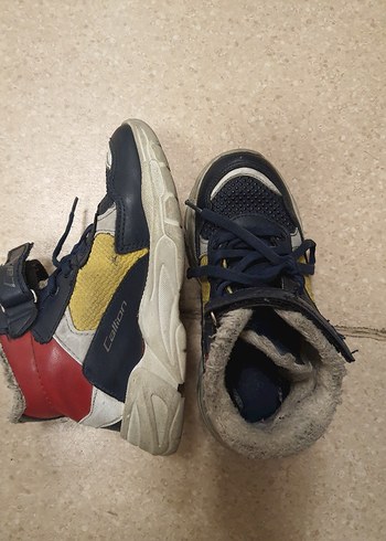 Çocuk Çok Renkli Kışlık Botlar Velcro