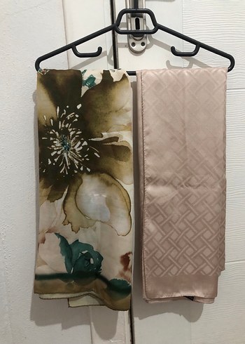 Bej Bohem Tarz İpek Kadın Fular - Görsel 2