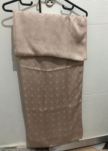 Bej Bohem Tarz İpek Kadın Fular - Görsel 3