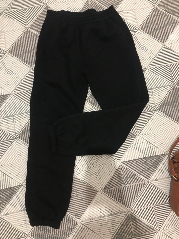 Siyah Rahat Kesim Kadın Eşofman Altı - Görsel 2