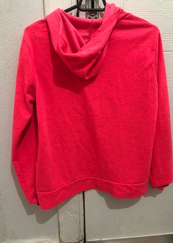 Pembe Kapüşonlu Baskılı Sweatshirt - Görsel 2