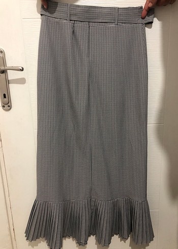 Gri Pilili Uzun Kadın Etek - Görsel 2