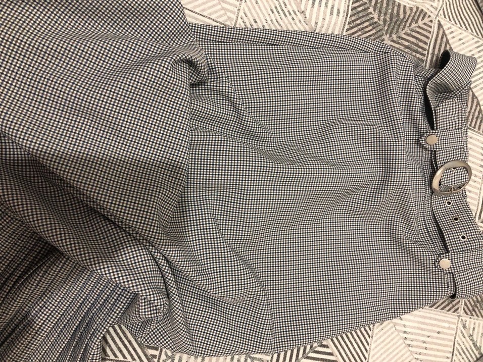 Gri Pilili Uzun Kadın Etek - Görsel 4