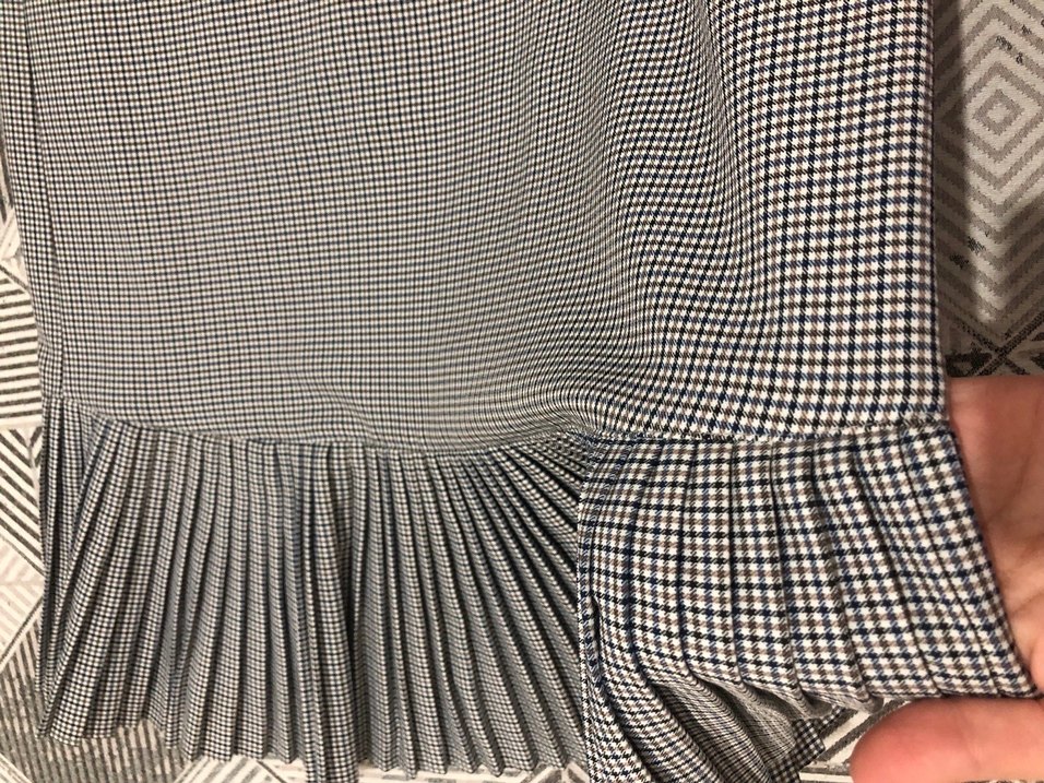 Gri Pilili Uzun Kadın Etek - Görsel 5