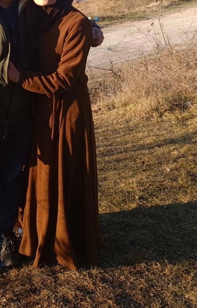 Uzun Kesim, Yüksek Yakalı Camel Kadın Kaban - Görsel 2