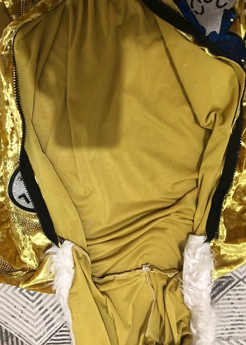 Kadın Altın Renk Parlak Kapüşonlu Eşofman Takımı - Görsel 6