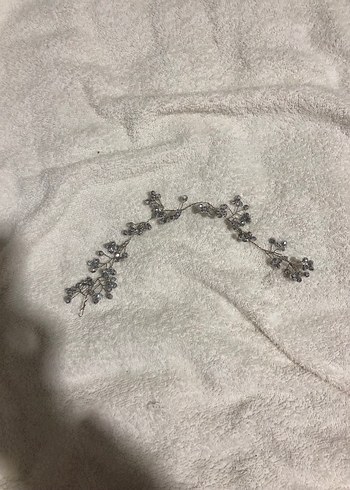 Boncuklu Bohem Gri Saç Aksesuarı - Görsel 3