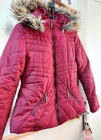 LC Waikiki Bordo Kadın Mont