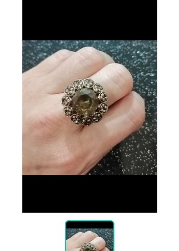 Diğer Vintage Zultanit Tasli Bronz Yuzuk
