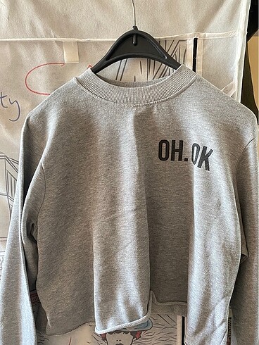 P&B Gri Sweatshirt Kısa