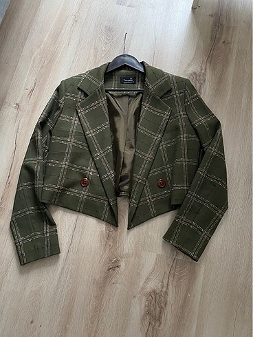 m Beden çeşitli Renk RetroBird Crop Blazer