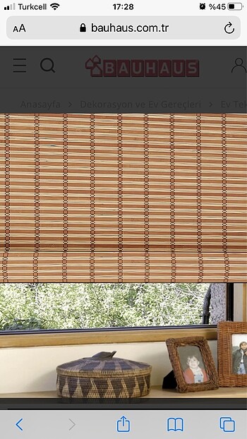 150 cm Bambu Jaluzi Perde Bauhause