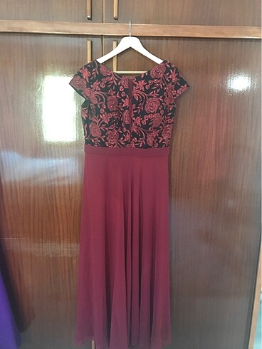 Nina Ricci Kına Elbise Bordo Sultan Elbisesi