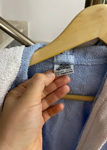 Kapüşonlu Erkek Çocuk Bornoz Mavi - Görsel 4