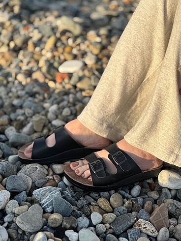 39 Beden Kadın Deri Yazlık Plaj Terliği