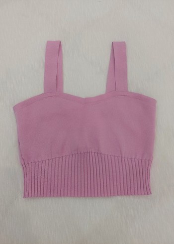 Pembe Triko Mini Askılı Kadın Atlet