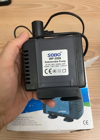 SOBO WP-3500 Siyah Dalgıç Pompa - Görsel 2
