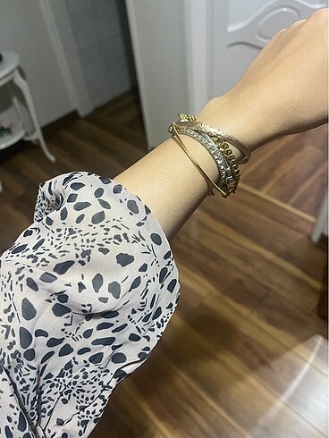 m Beden Leopar elbise