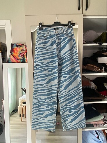 lcw zebra desen pantolon