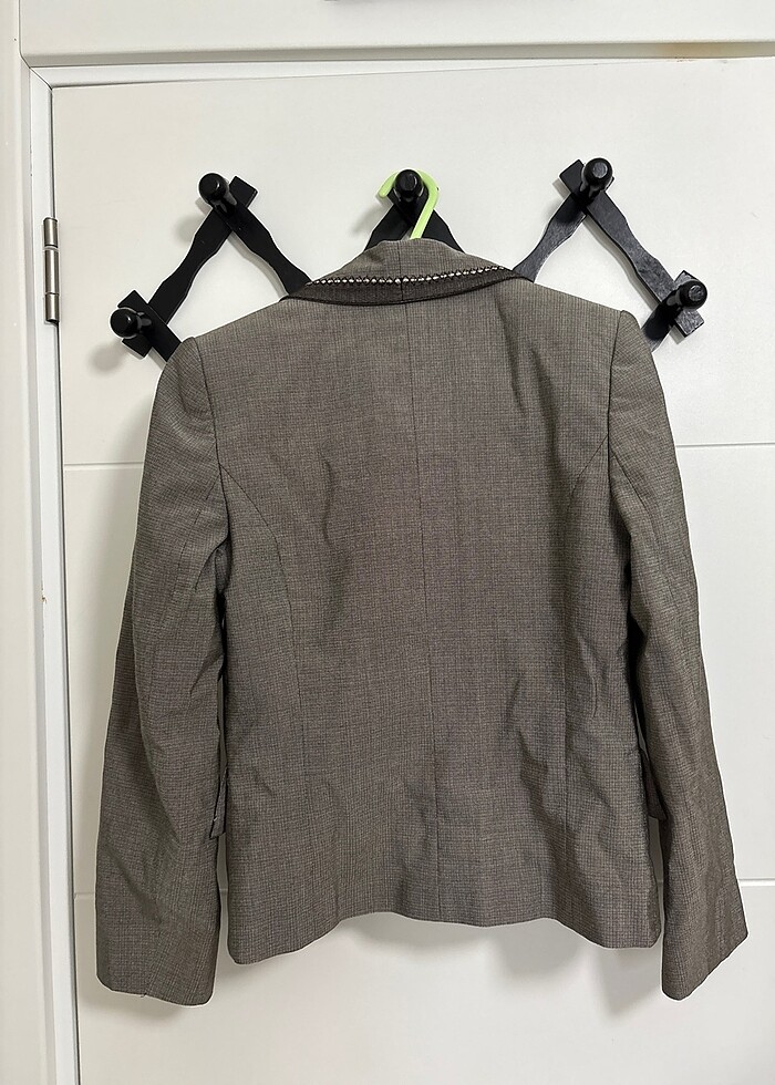 vintage kısa blazer - Görsel 4