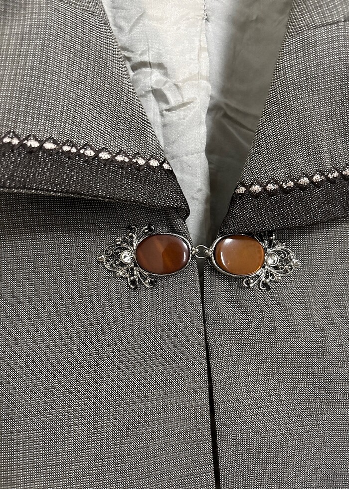 vintage kısa blazer - Görsel 2