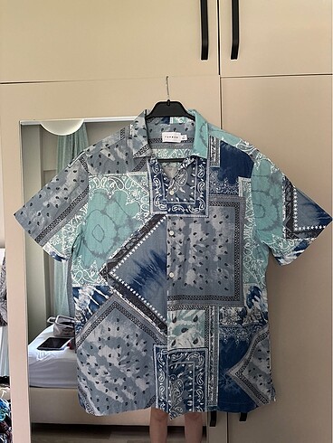 TOPMAN etnik desenli gömlek
