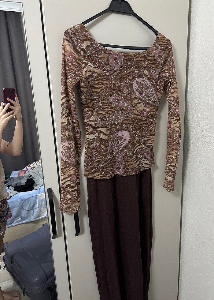 etnik desenli elbise - Görsel 4