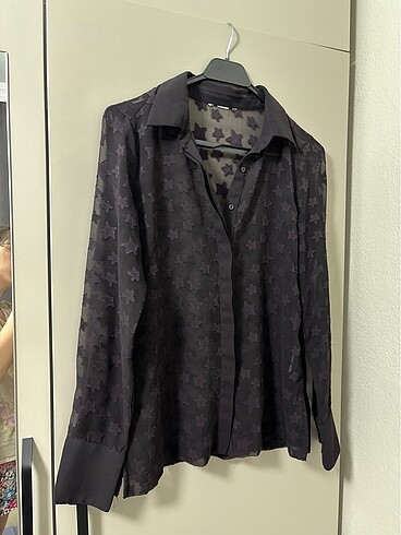 H&M transparan star gömlek