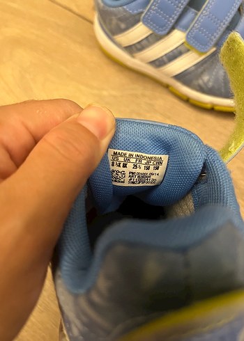 Adidas Mavi Gri Erkek Çocuk Cırt Cırtlı Spor Ayakkabı