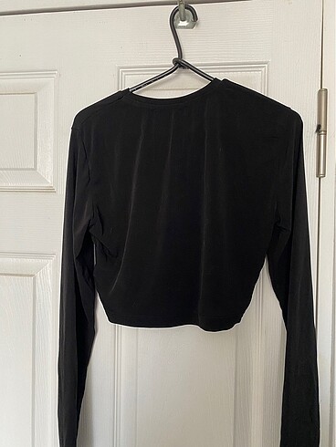 Trendyol & Milla trendyol siyah büzgülü crop